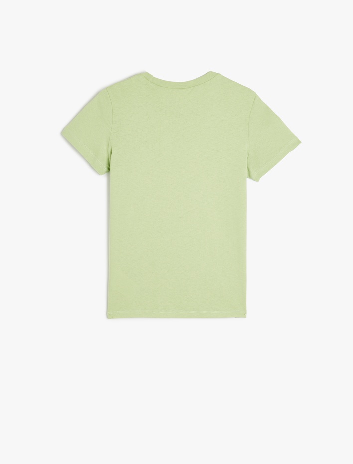 Erkek Çocuk Baskılı Bisiklet Yaka Kısa Kollu Pamuklu Tişört