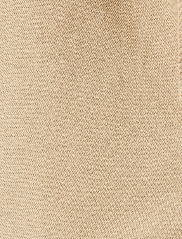Normal Bel Straight Fit Pamuklu Beli Bağcıklı Pantolon_5