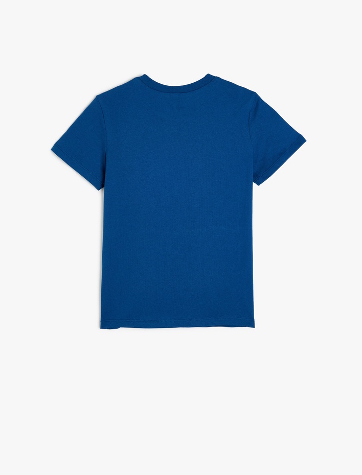 Erkek Çocuk Kaykay Temalı Bisiklet Yaka Kısa Kollu Pamuklu Tişört