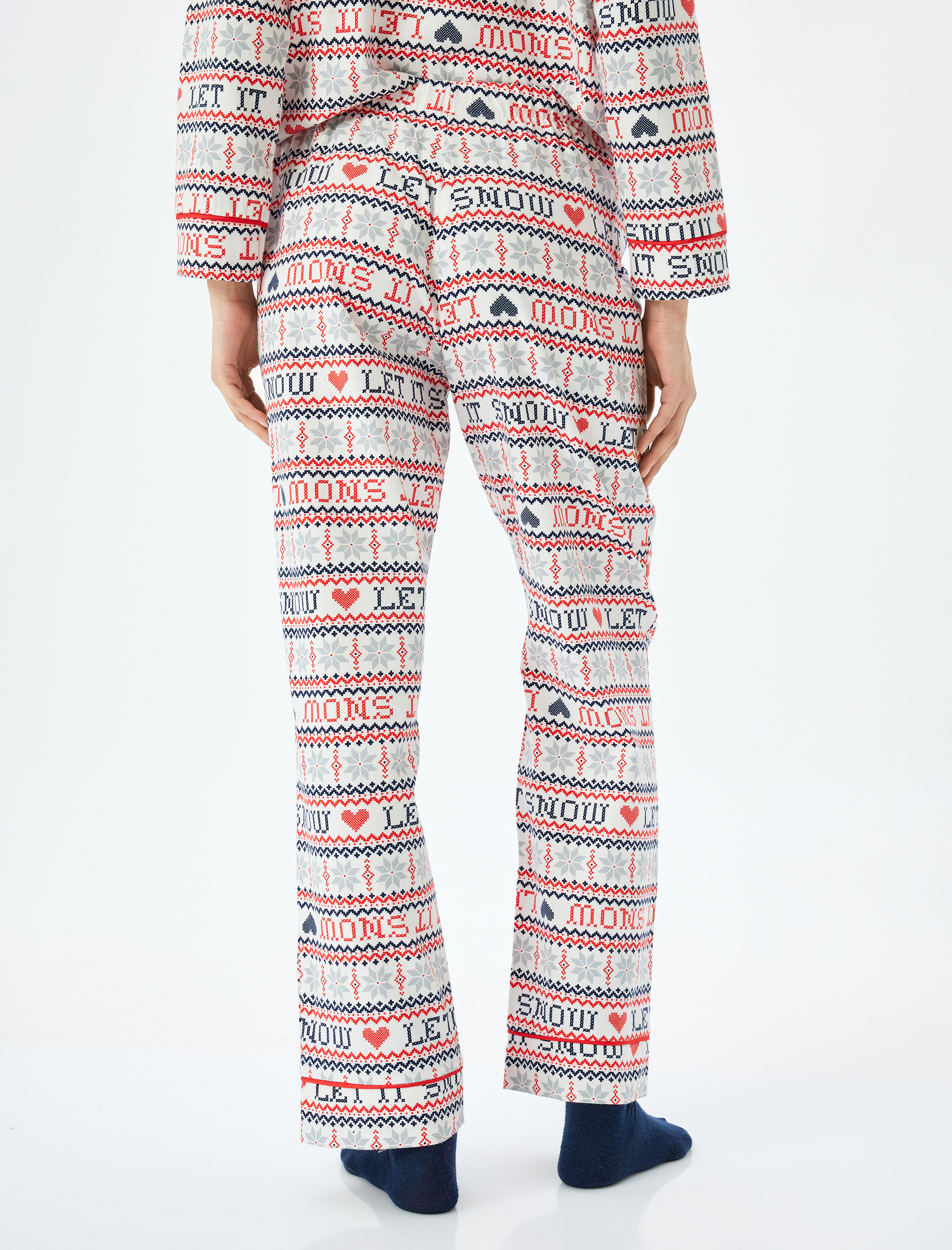   Yılbaşı Temalı Pamuklu Pijama Altı