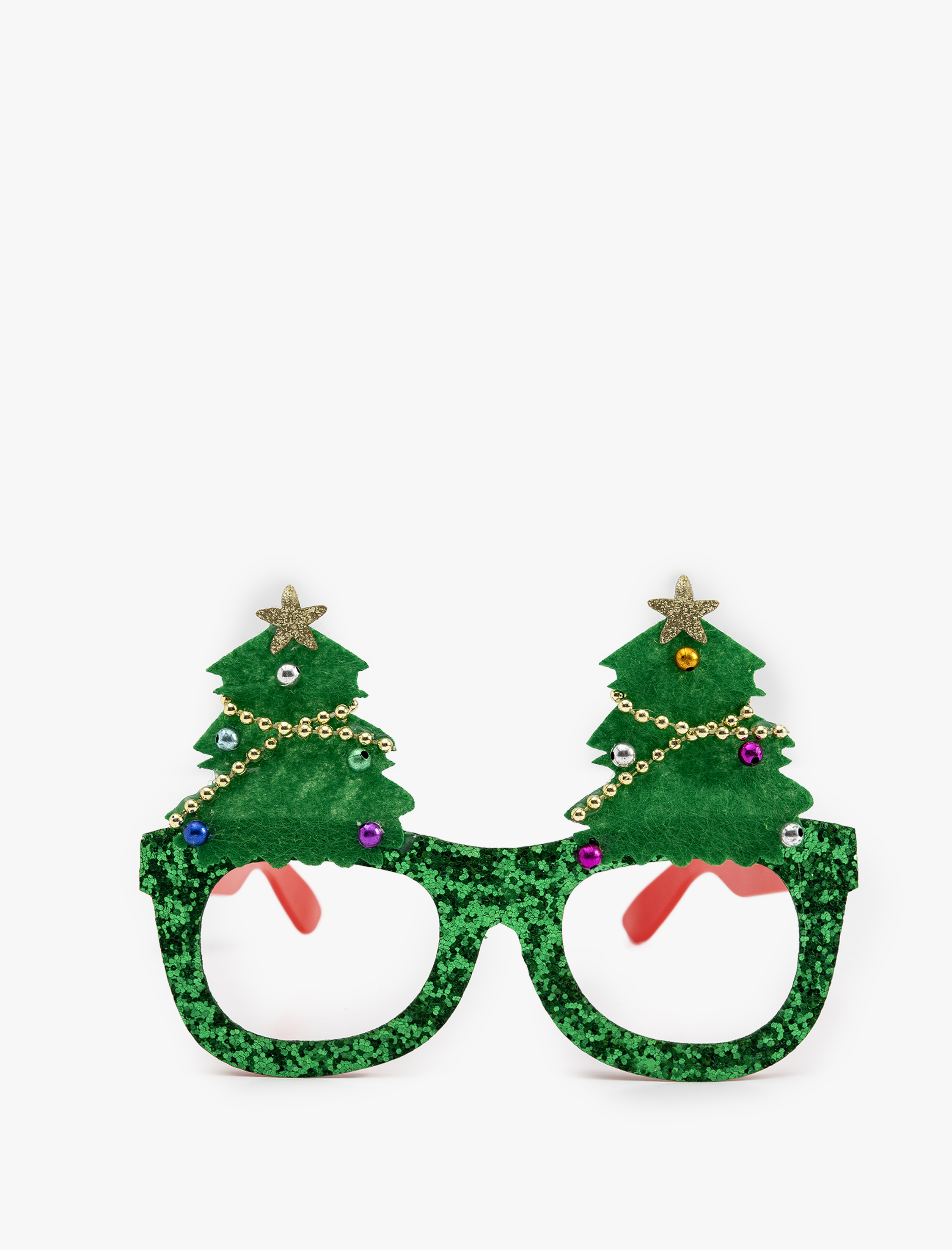 Kadın Yılbaşı Temalı Gözlük Yılbaşı Ağacı Aplike Detaylı
