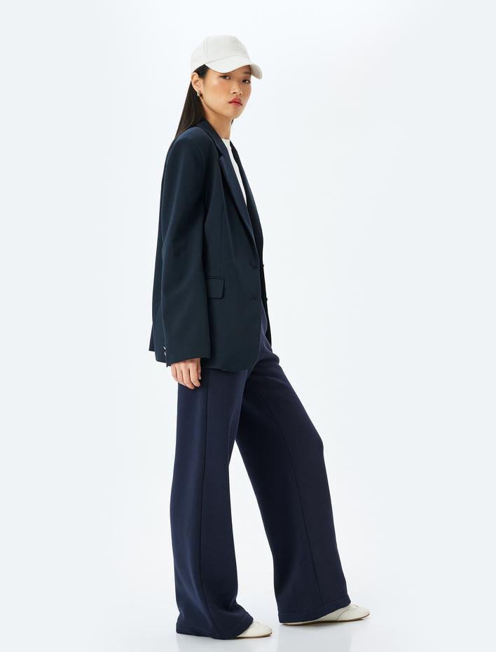  Şardonlu Cep Detaylı Rahat Kalıp Beli Lastikli Eşofman Altı