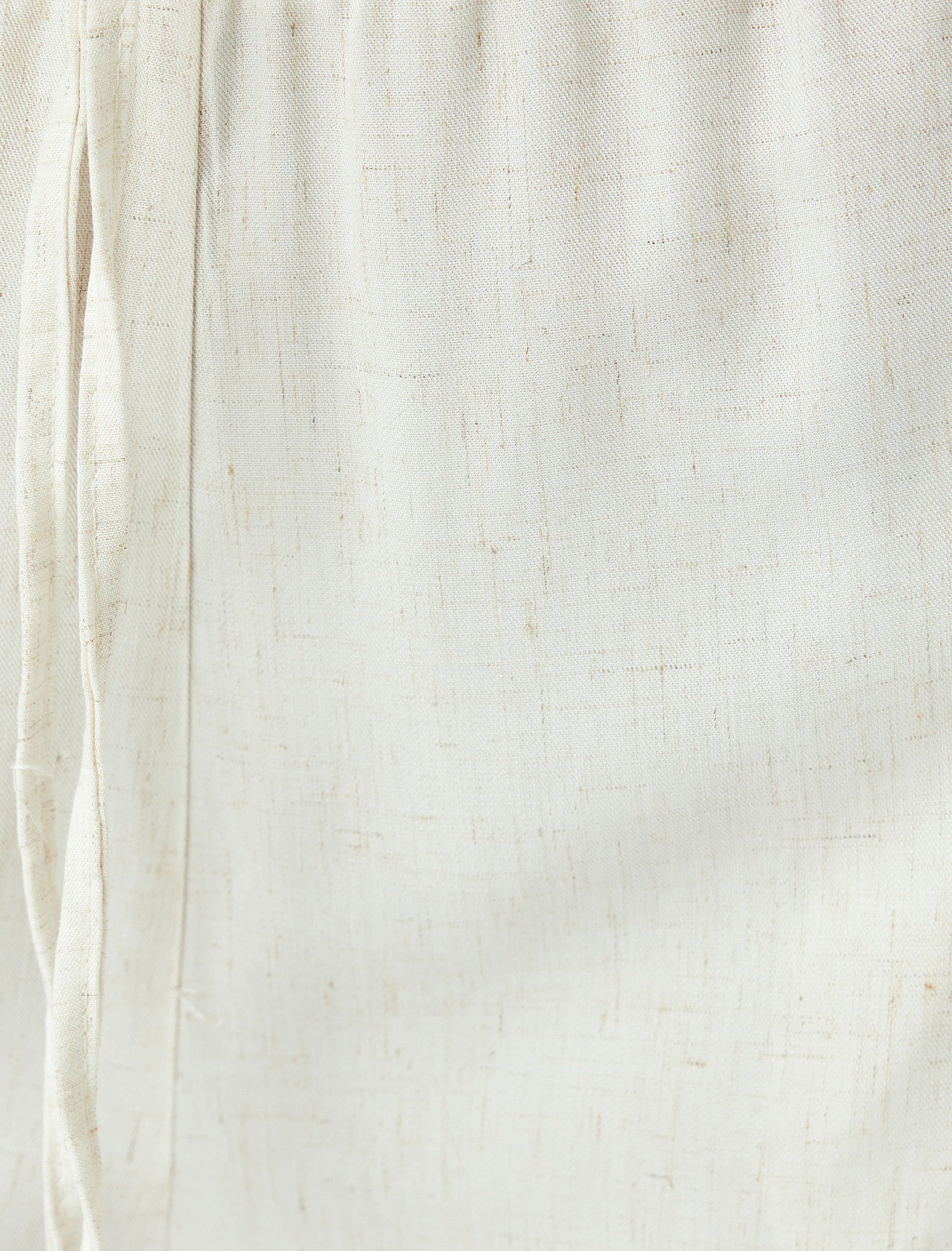   Viskon Keten Karışımlı Cepli Astarsız Geniş Paça Pantolon