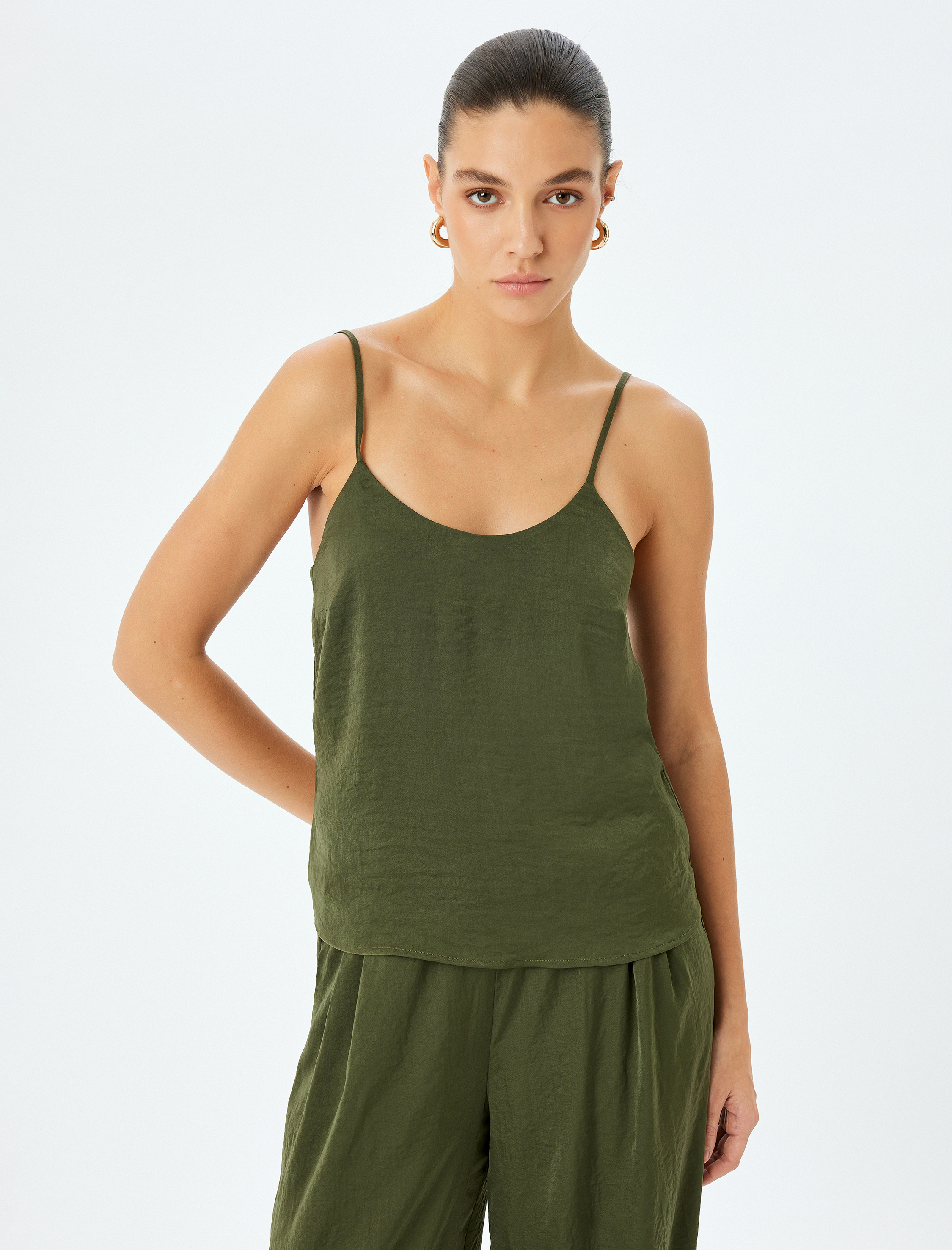   İnce Askılı Saten Atlet