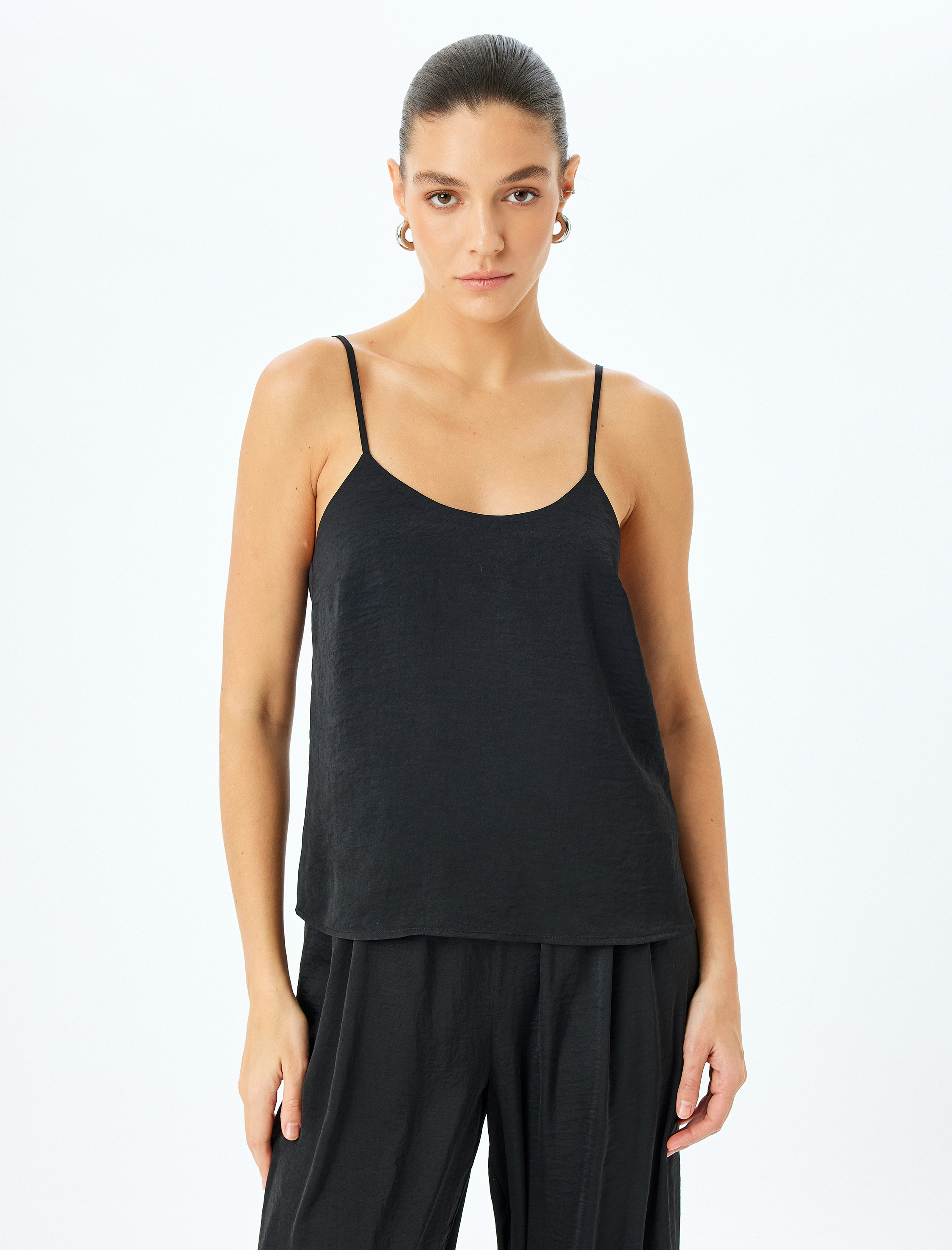   İnce Askılı Saten Atlet