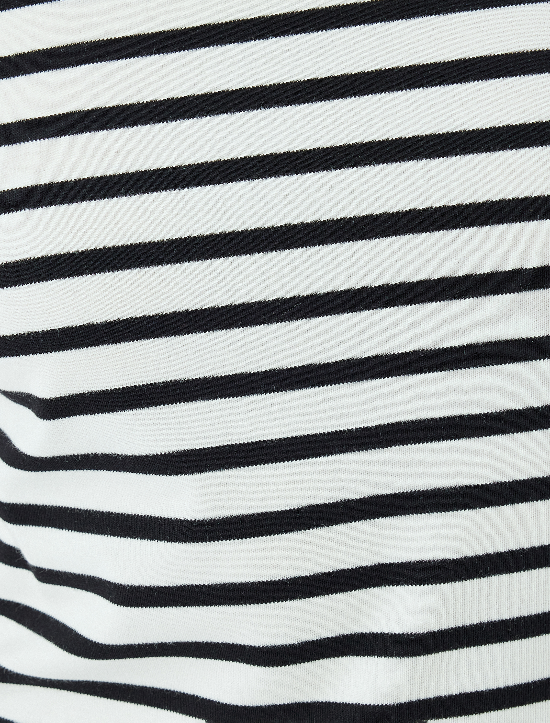   Pamuklu Bisiklet Yaka Kısa Kollu Çizgili Tişört