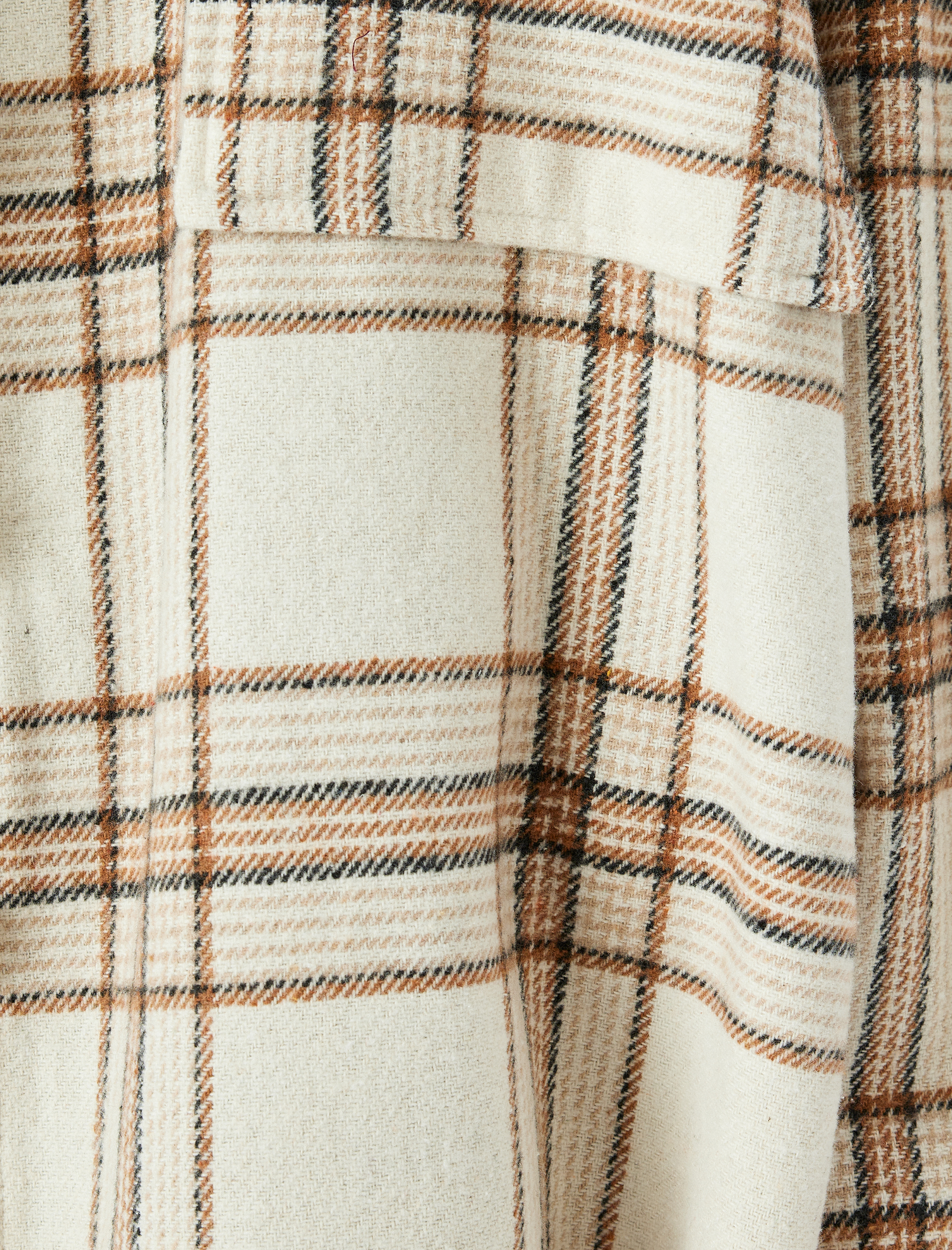   Kapüşonlu Cepli Oversize Uzun Kollu Oduncu Gömleği