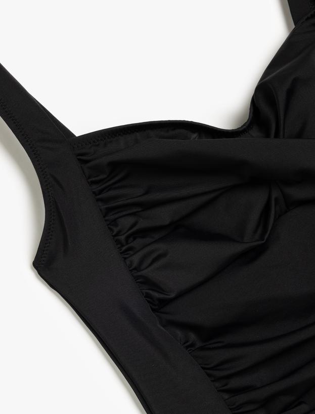 Kalp Yaka Drape Detaylı Mayo_2