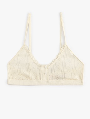 Düğme Detaylı Pamuklu Bralet Sütyen