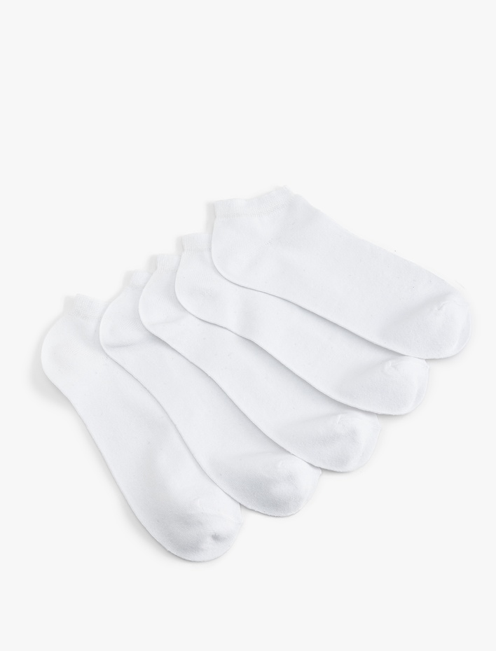 Erkek Pamuk Karışımlı 5'li Patik Çorap Seti