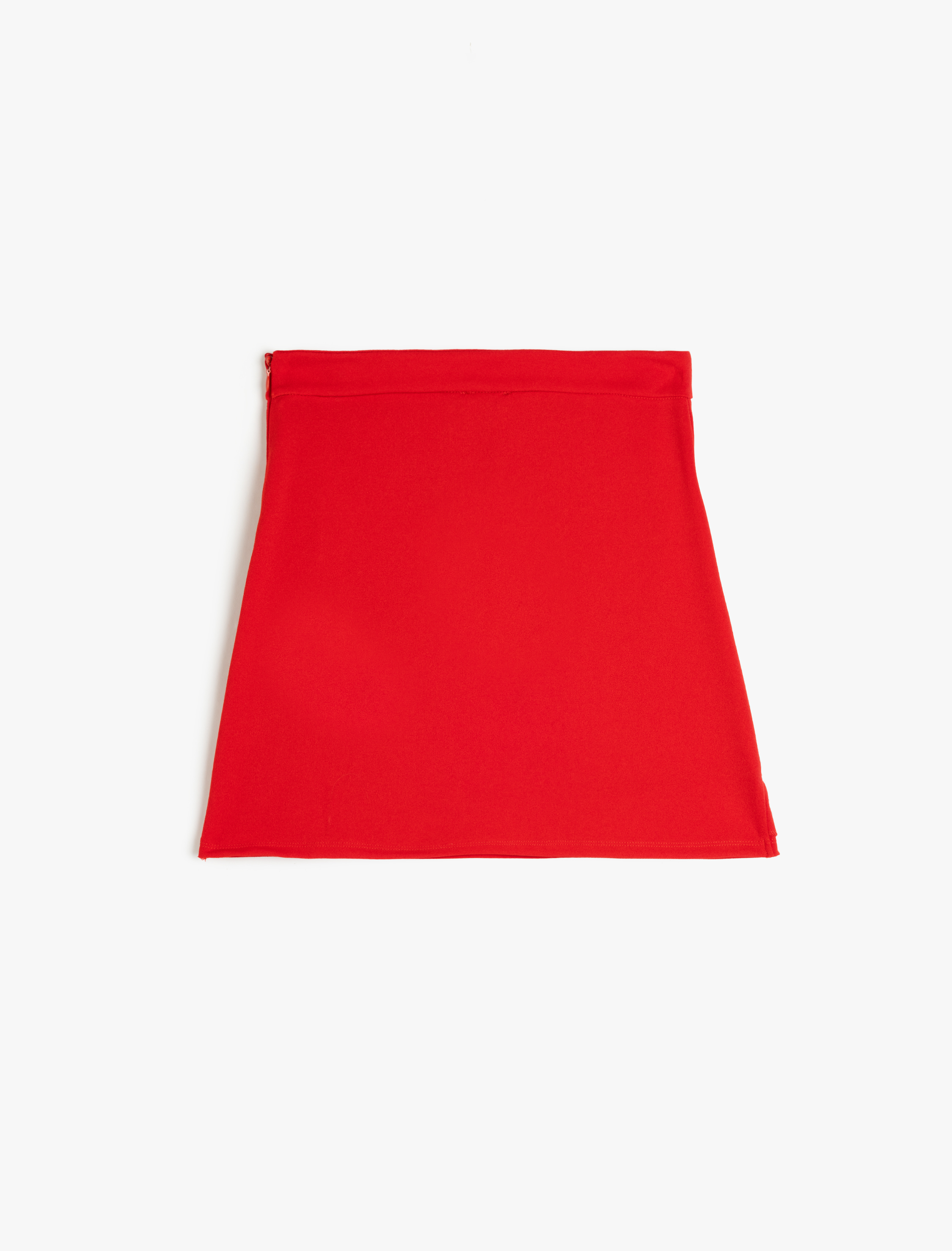  Kız Çocuk Fırfır Detaylı Beli Lastikli Kruvaze Mini Etek