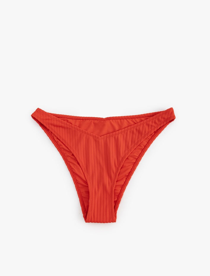  Astarlı Dokulu Asimetrik Bel Bikini Altı