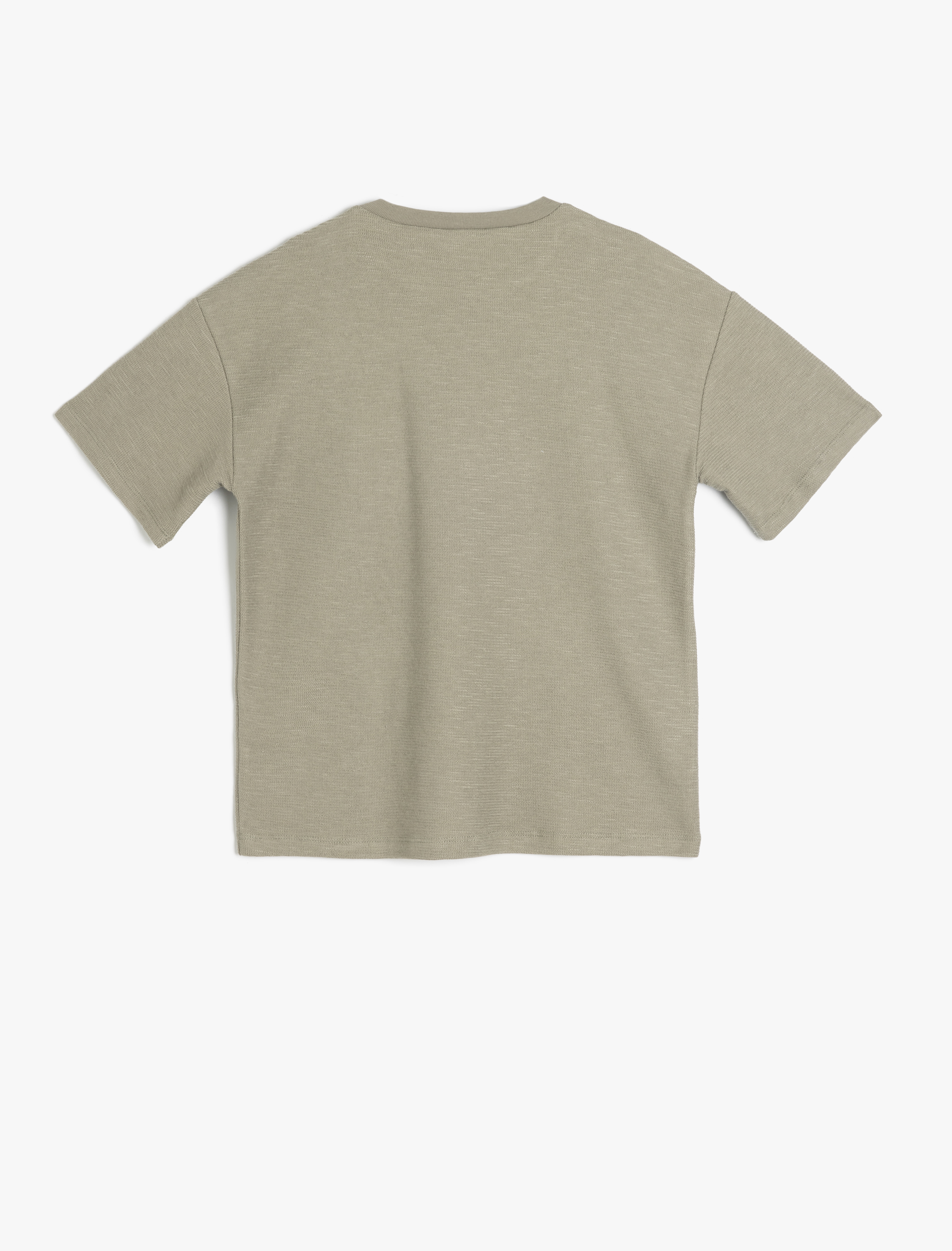  Erkek Çocuk Pamuklu Nakış Detaylı Bisiklet Yaka Tişört