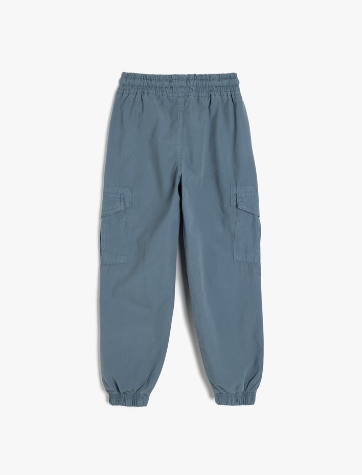 Erkek Çocuk Beli Bağcıklı Cepli Jogger Kargo Pantolon