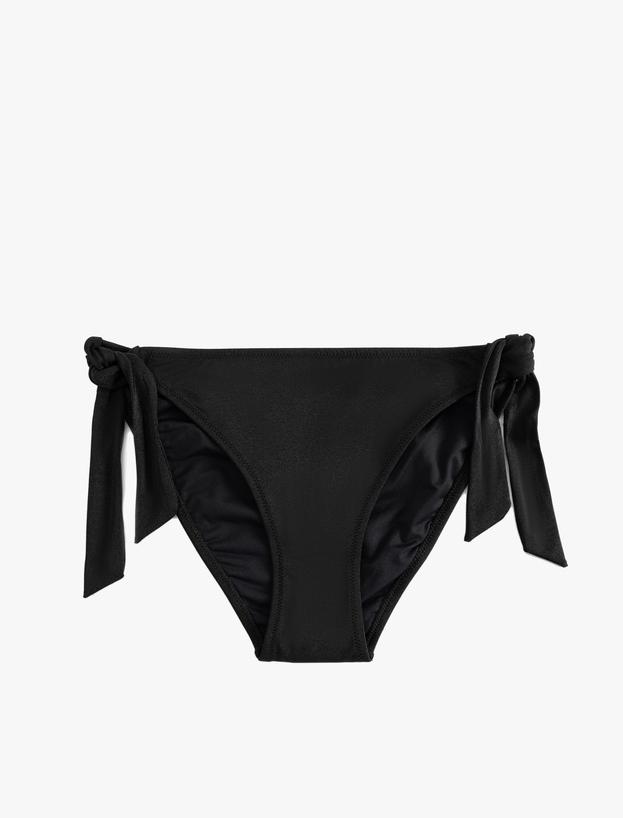 Yanları Bağlama Detaylı Düşük Bel Bikini Altı_0
