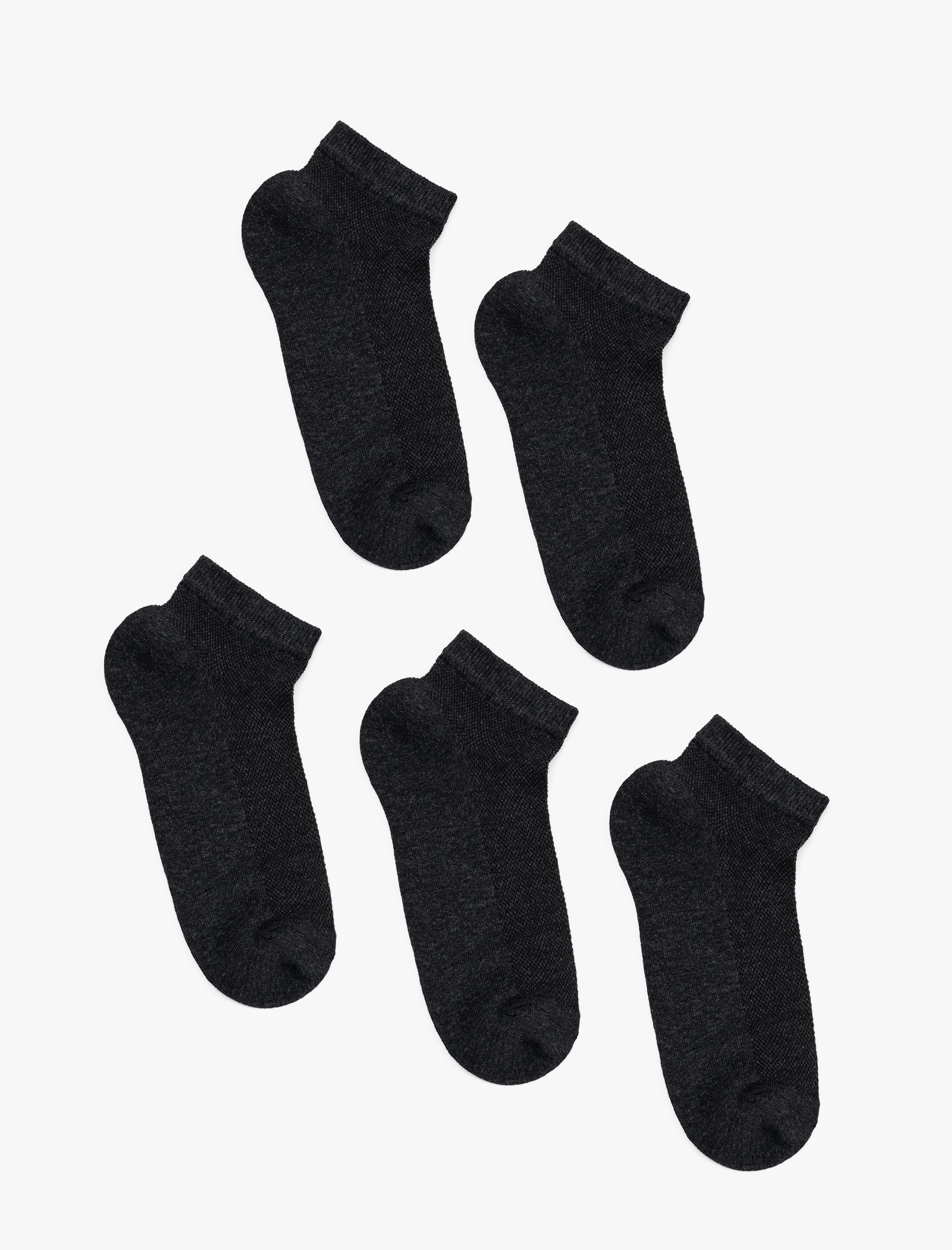  Erkek Pamuk Karışımlı 5'li Patik Çorap Seti