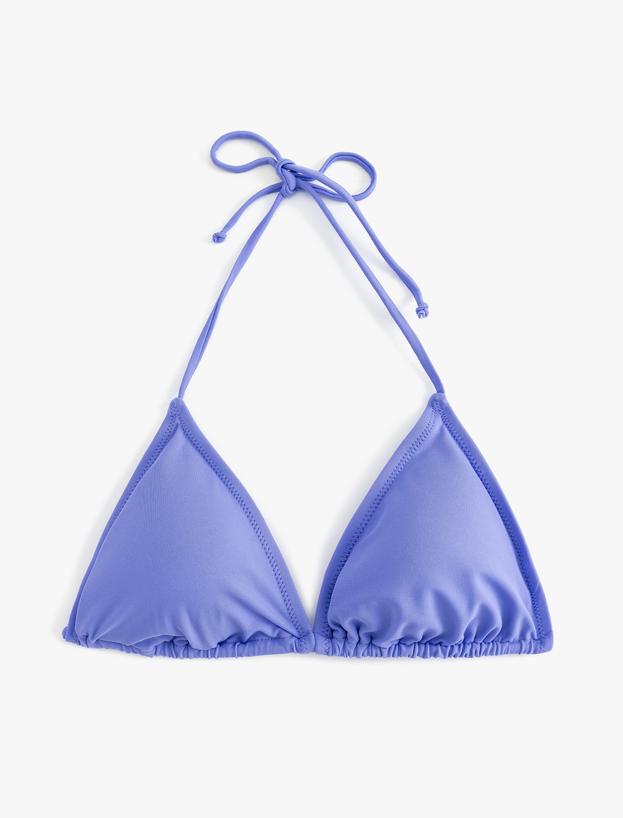 Boyundan Bağlamalı İpli Üçgen Bikini Üstü_0