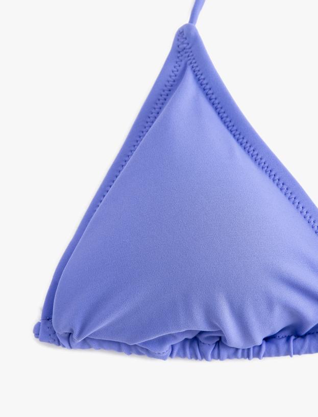 Boyundan Bağlamalı İpli Üçgen Bikini Üstü_1