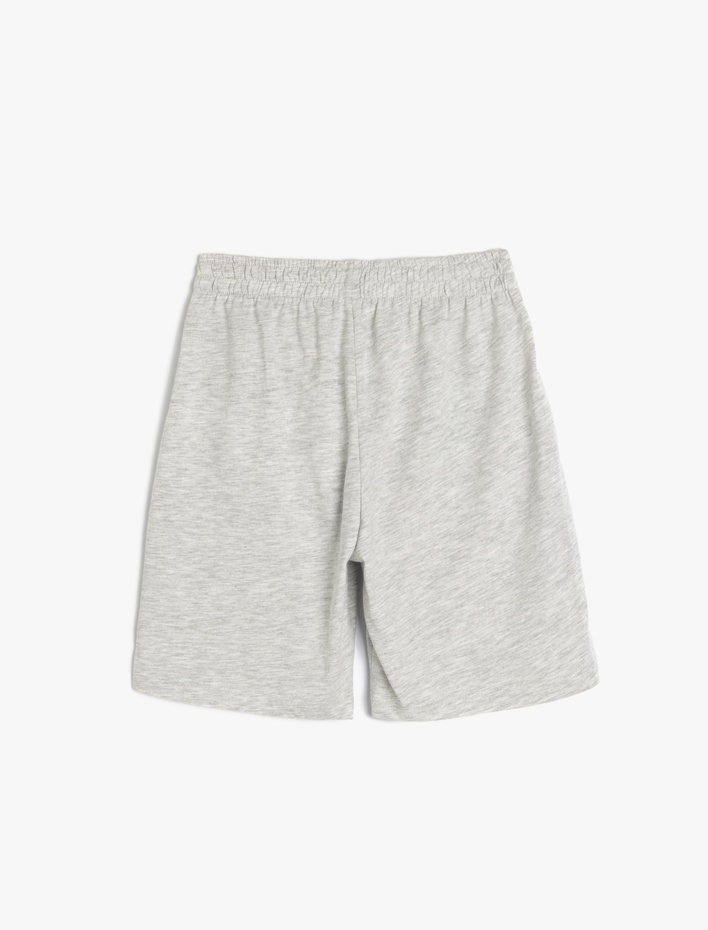 Erkek Çocuk Baskı Detaylı Beli Bağlamalı Şort