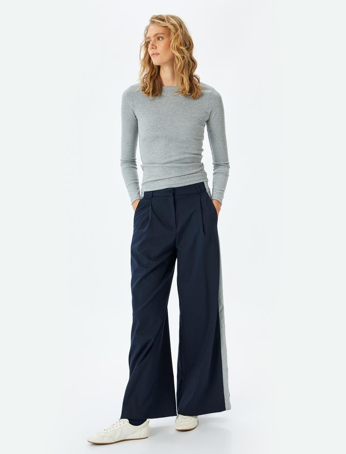  Bisiklet Yaka Uzun Kollu Basic Slim Tişört