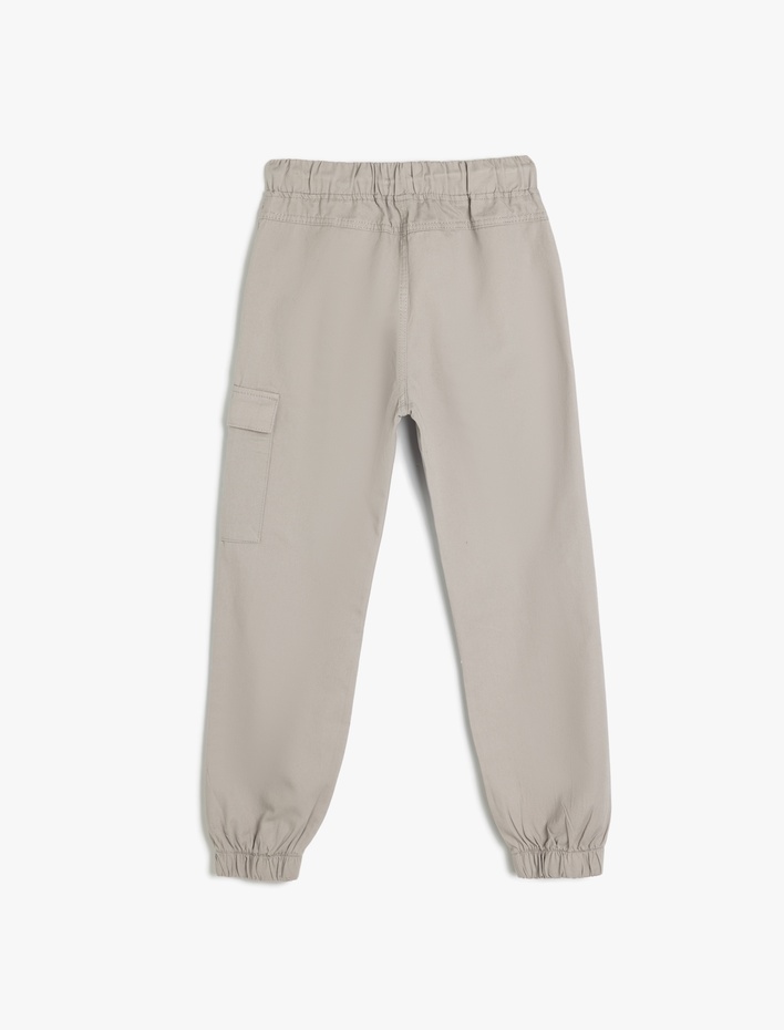 Erkek Çocuk Jogger Kargo Pantolon Beli Lastikli Cep Detaylı Pamuklu