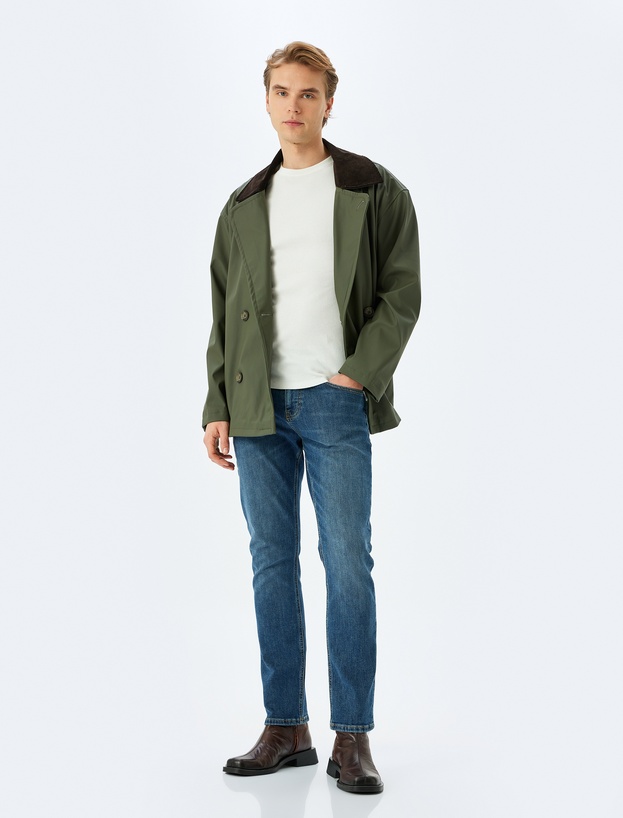 Normal Bel Pamuklu Straight Fit Jean Pantolon - Mark Jean_1
