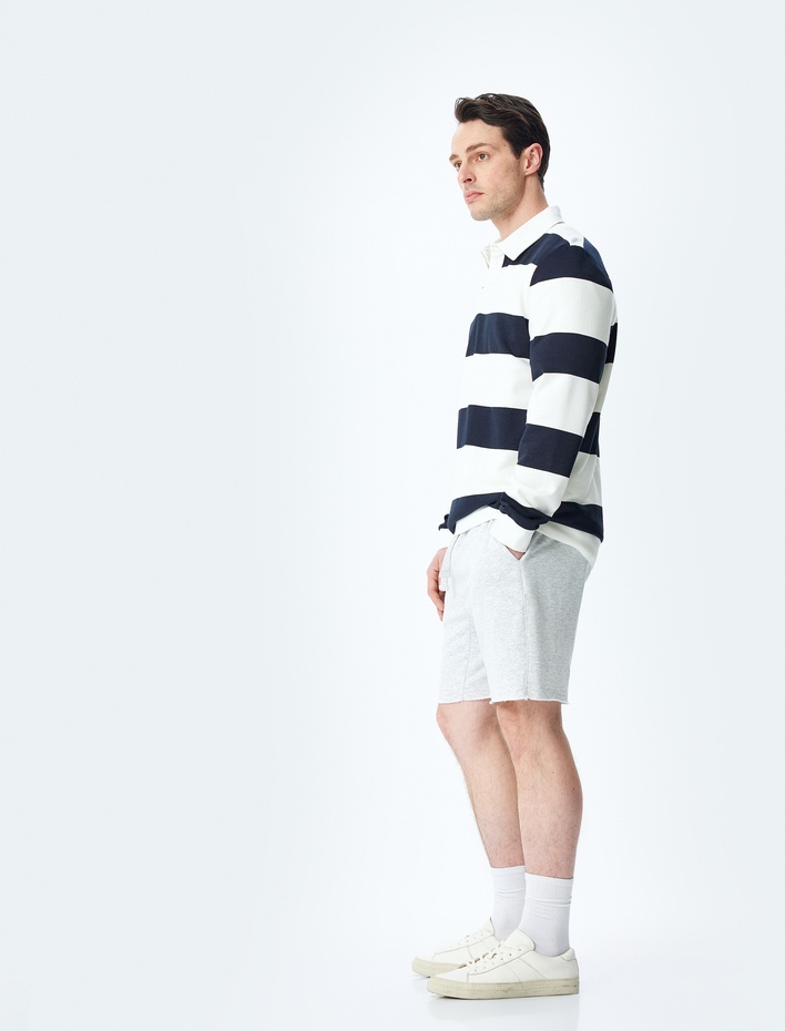  Regular Fit Cepli Mini Beli Bağcıklı Şort