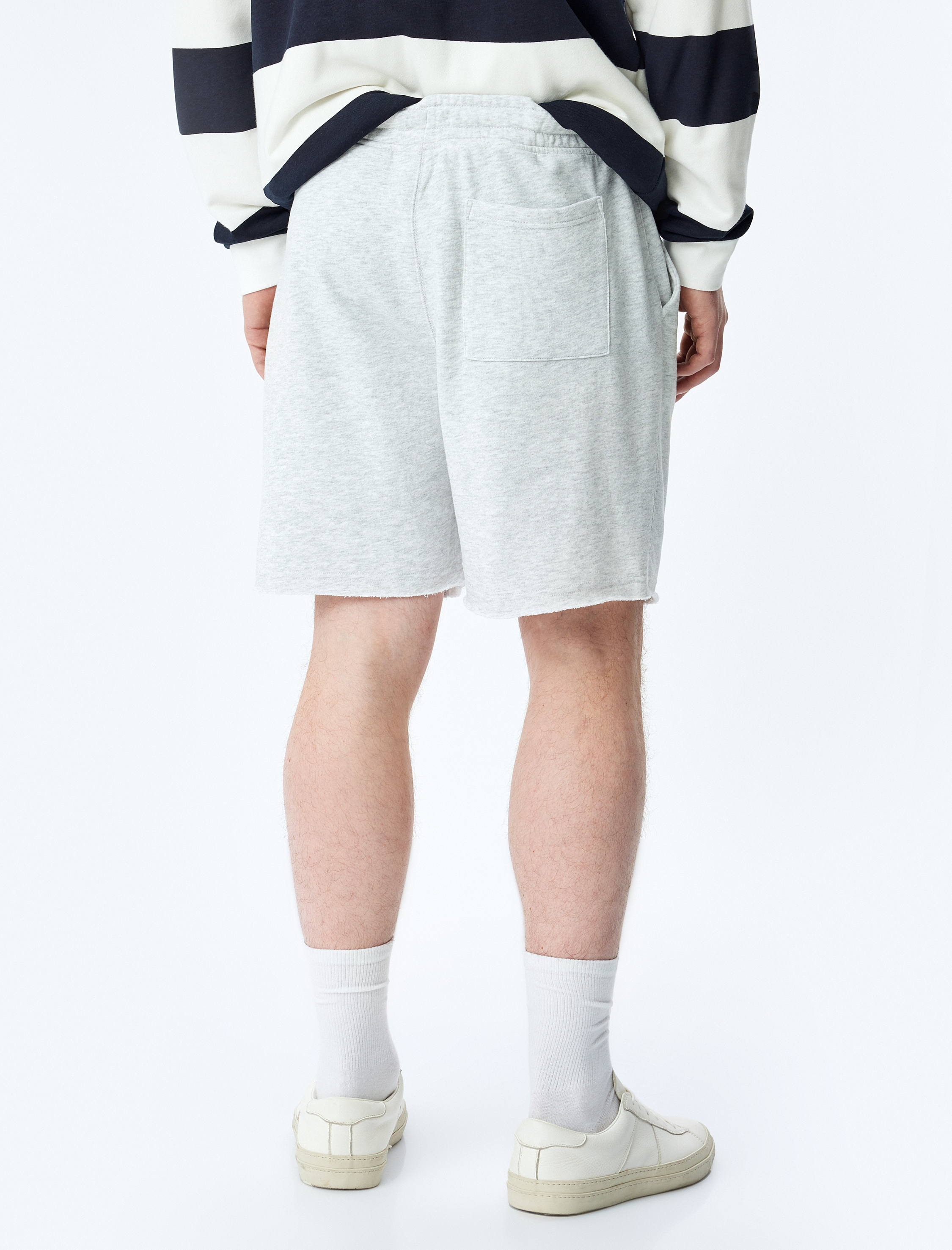   Regular Fit Cepli Mini Beli Bağcıklı Şort