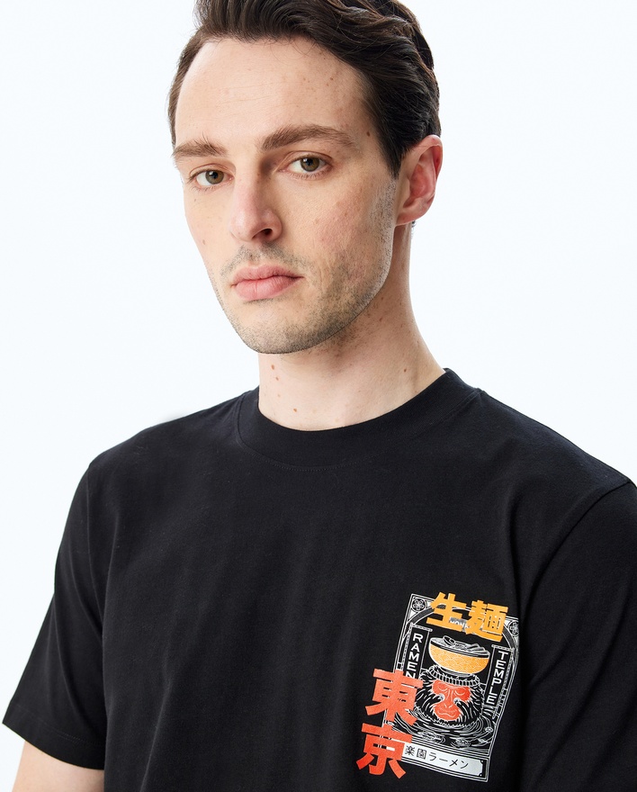  Kısa Kollu Bisiklet Yaka Regular Fit Pamuklu Arkası Baskılı Tişört