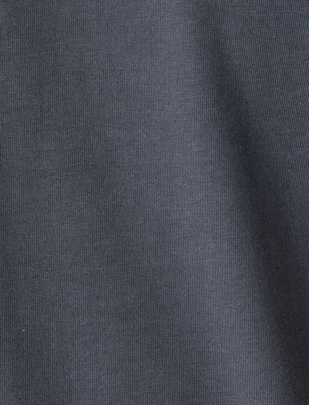 Slogan Baskılı Bisiklet Yaka Kısa Kollu Pamuklu Slim Fit Tişört_5