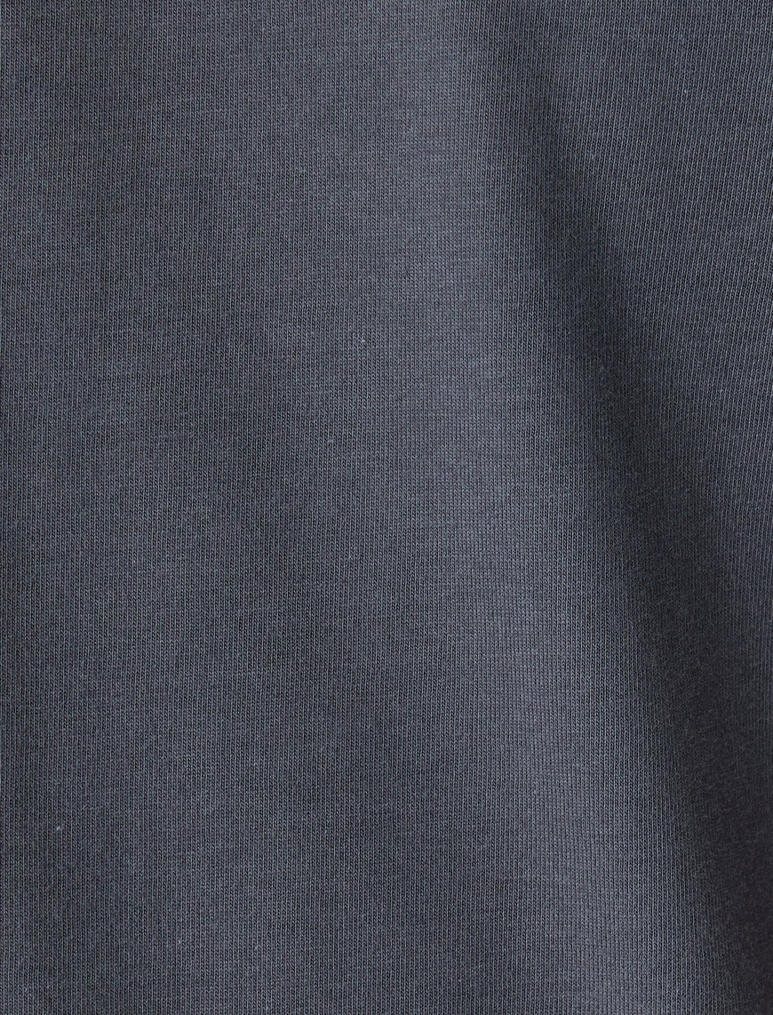   Slogan Baskılı Bisiklet Yaka Kısa Kollu Pamuklu Slim Fit Tişört