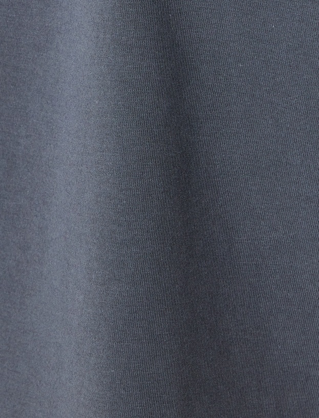 Bisiklet Yaka Slim Fit Kısa Kollu Pamuklu Slogan Baskılı Tişört_5