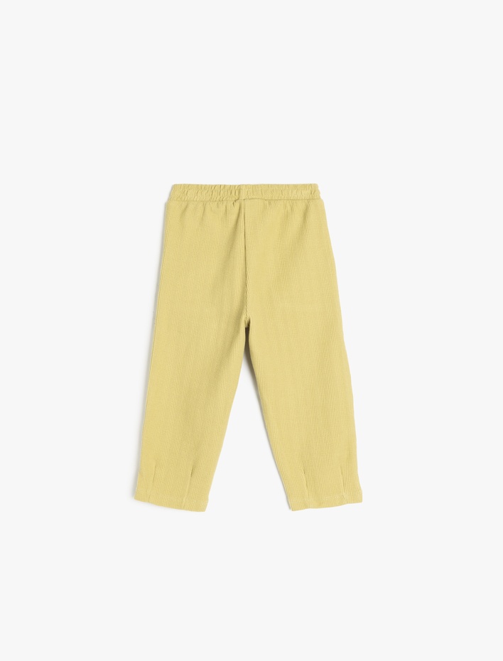 Erkek Bebek Cep Detaylı Beli Bağlamalı Pamuklu Pantolon Görünümlü Eşofman Altı