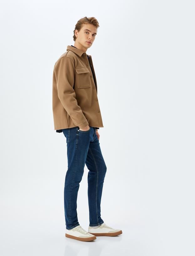 Normal Bel Pamuklu Slim Fit Jean Pantolon - Brad Jean_0