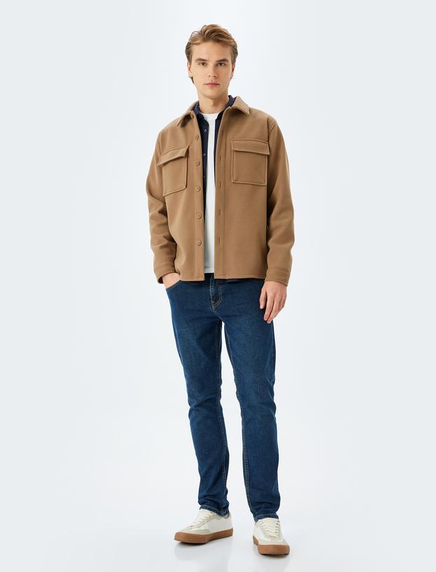 Normal Bel Pamuklu Slim Fit Jean Pantolon - Brad Jean_1
