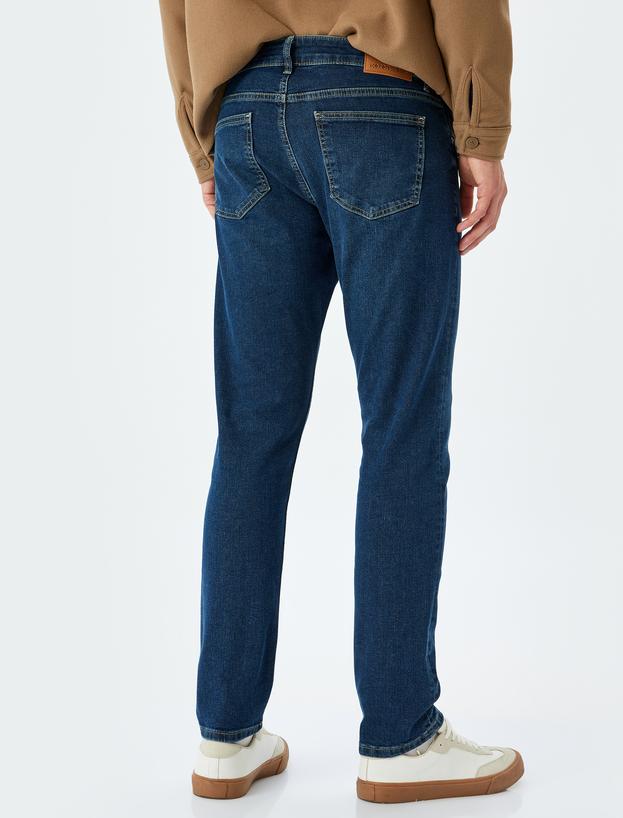 Normal Bel Pamuklu Slim Fit Jean Pantolon - Brad Jean_3