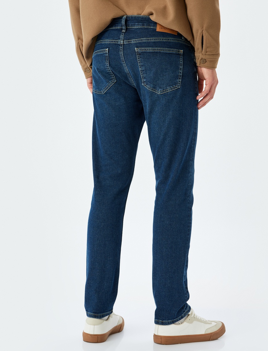   Normal Bel Pamuklu Slim Fit Jean Pantolon - Brad Jean