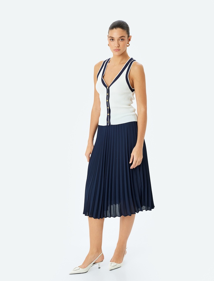  Standart Bel Midi Boy Piliseli Etek