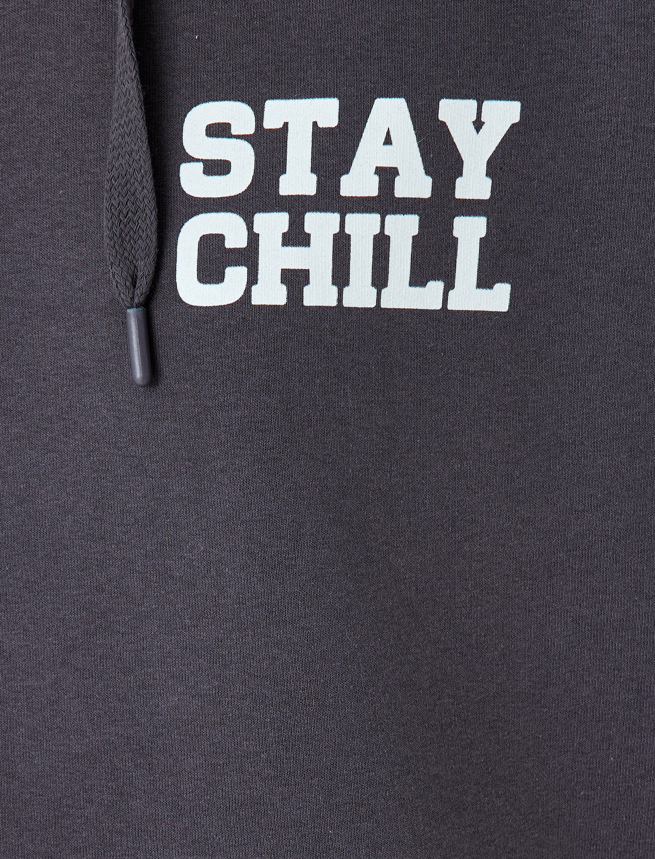   Şardonlu Arkası Baskılı Kapüşonlu Oversize Sweatshirt