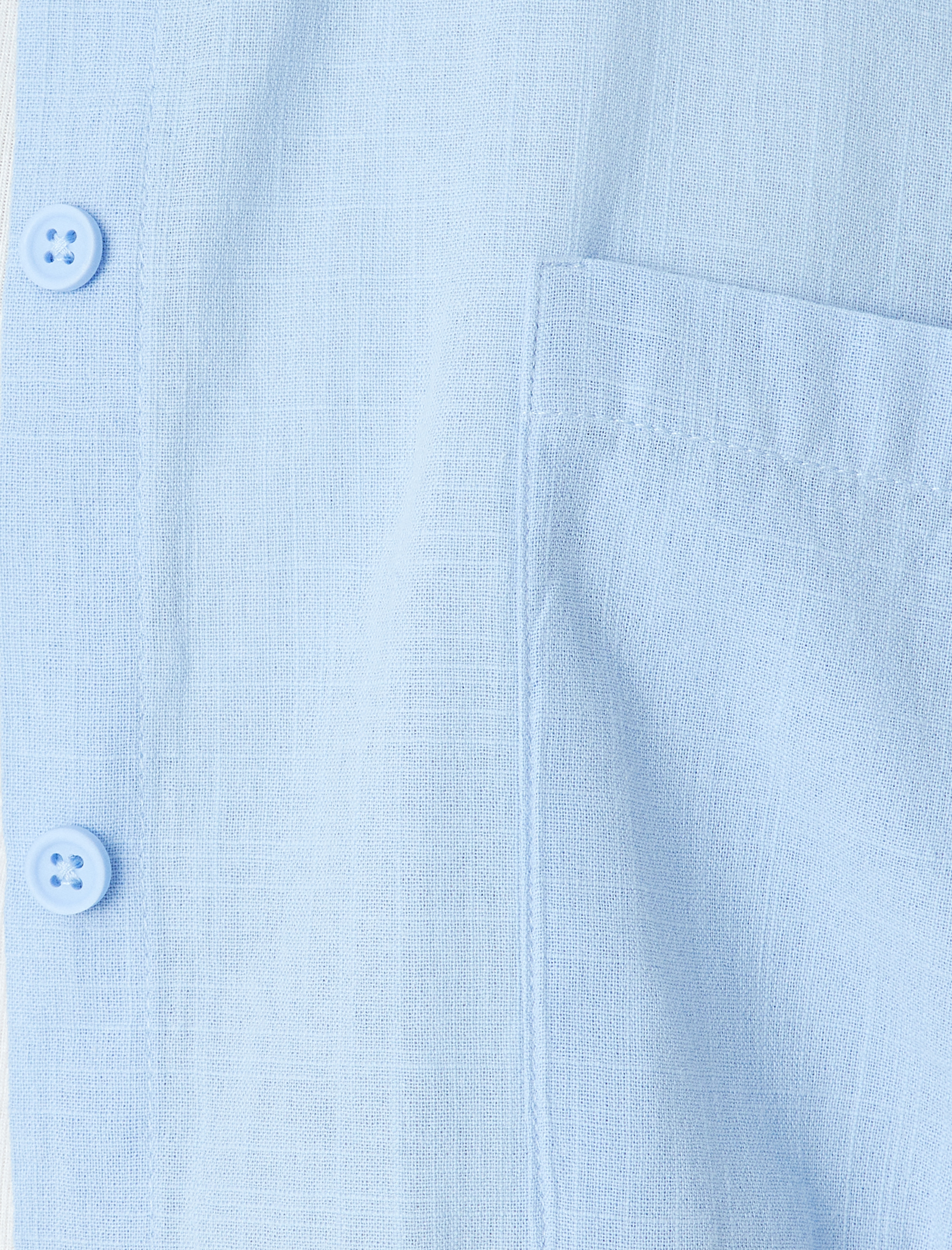   Klasik Yaka Düğmeli Cep Detaylı Uzun Kollu Gömlek