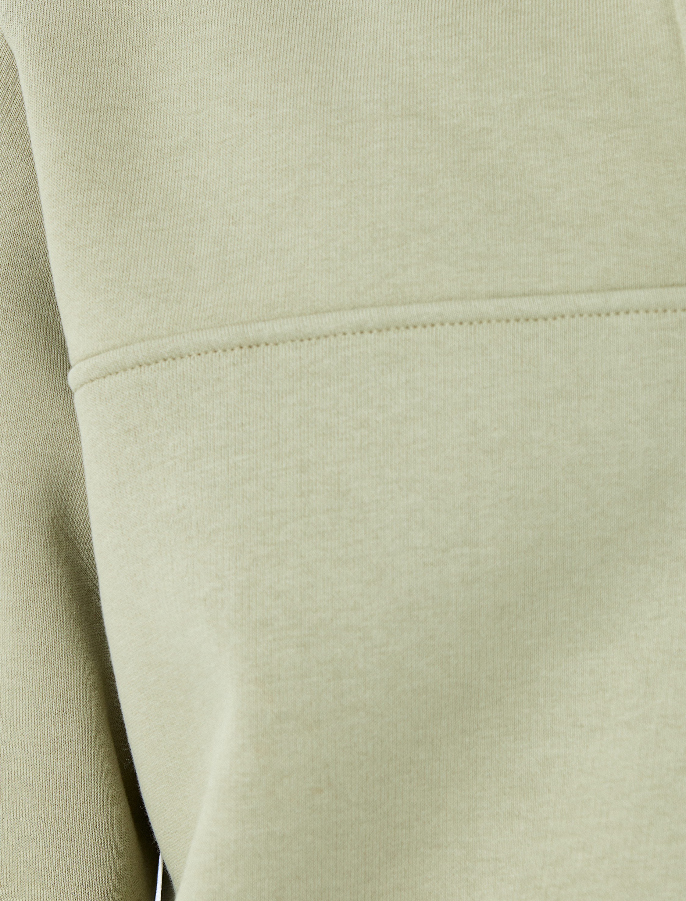   Uzun Kollu Pamuk Karışımlı Şardonlu Basic Yarım Fermuarlı Sweatshirt