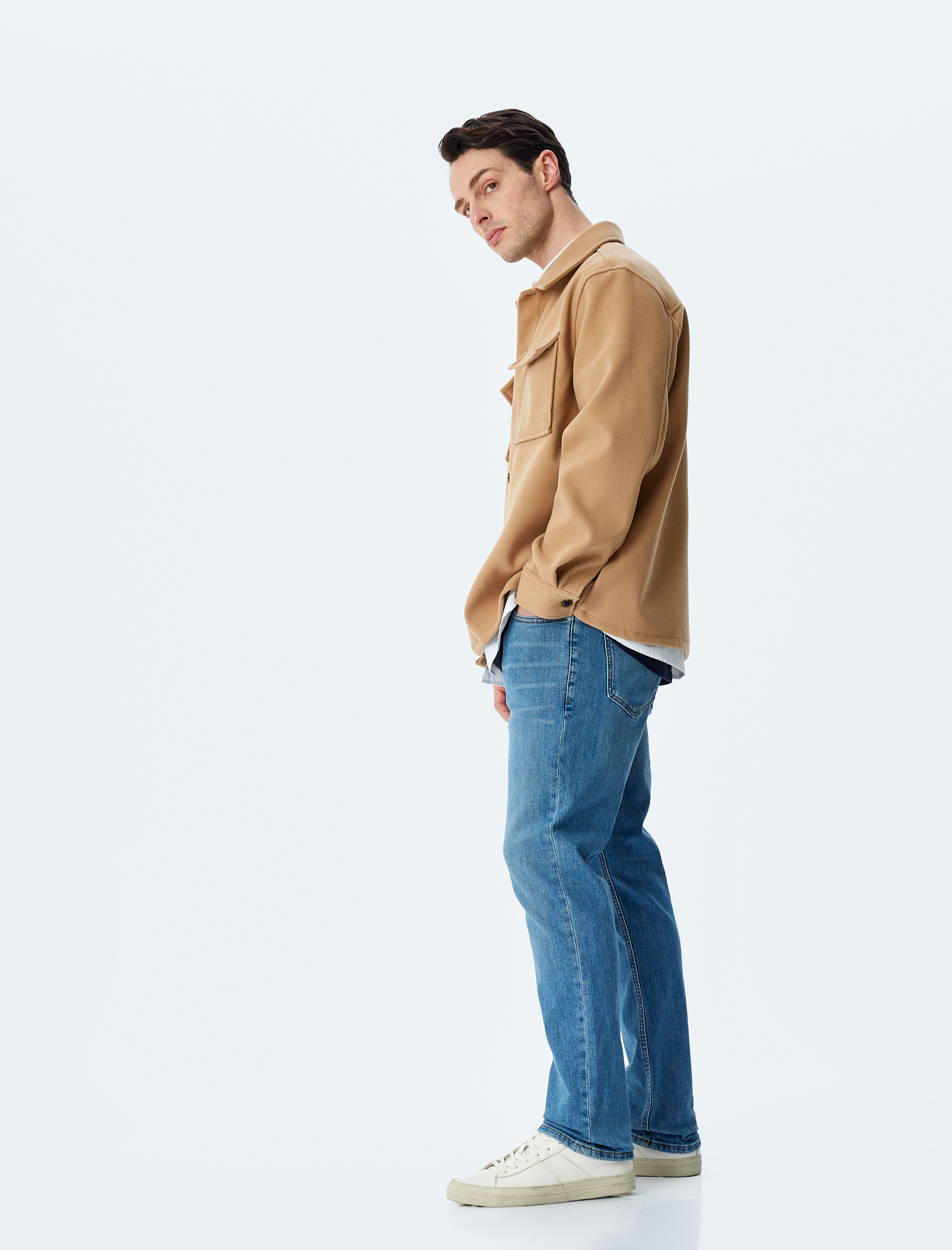 Koton Erkek Normal Bel Pamuklu Straight Fit Jean Pantolon - Mark Jean -1