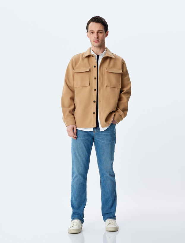 Normal Bel Pamuklu Straight Fit Jean Pantolon - Mark Jean_1