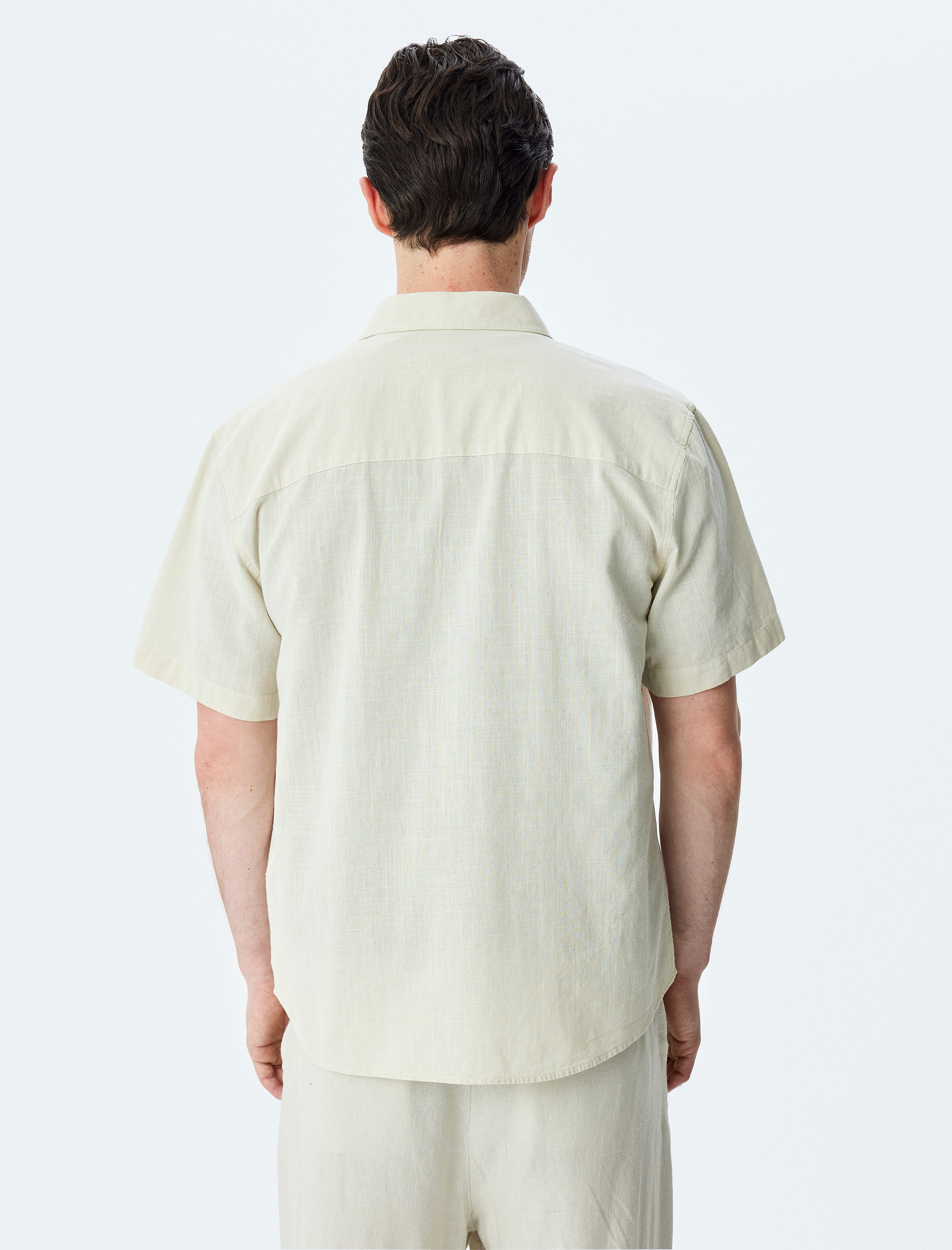   Kısa Kollu Pamuklu Regular Fit Klasik Gömlek