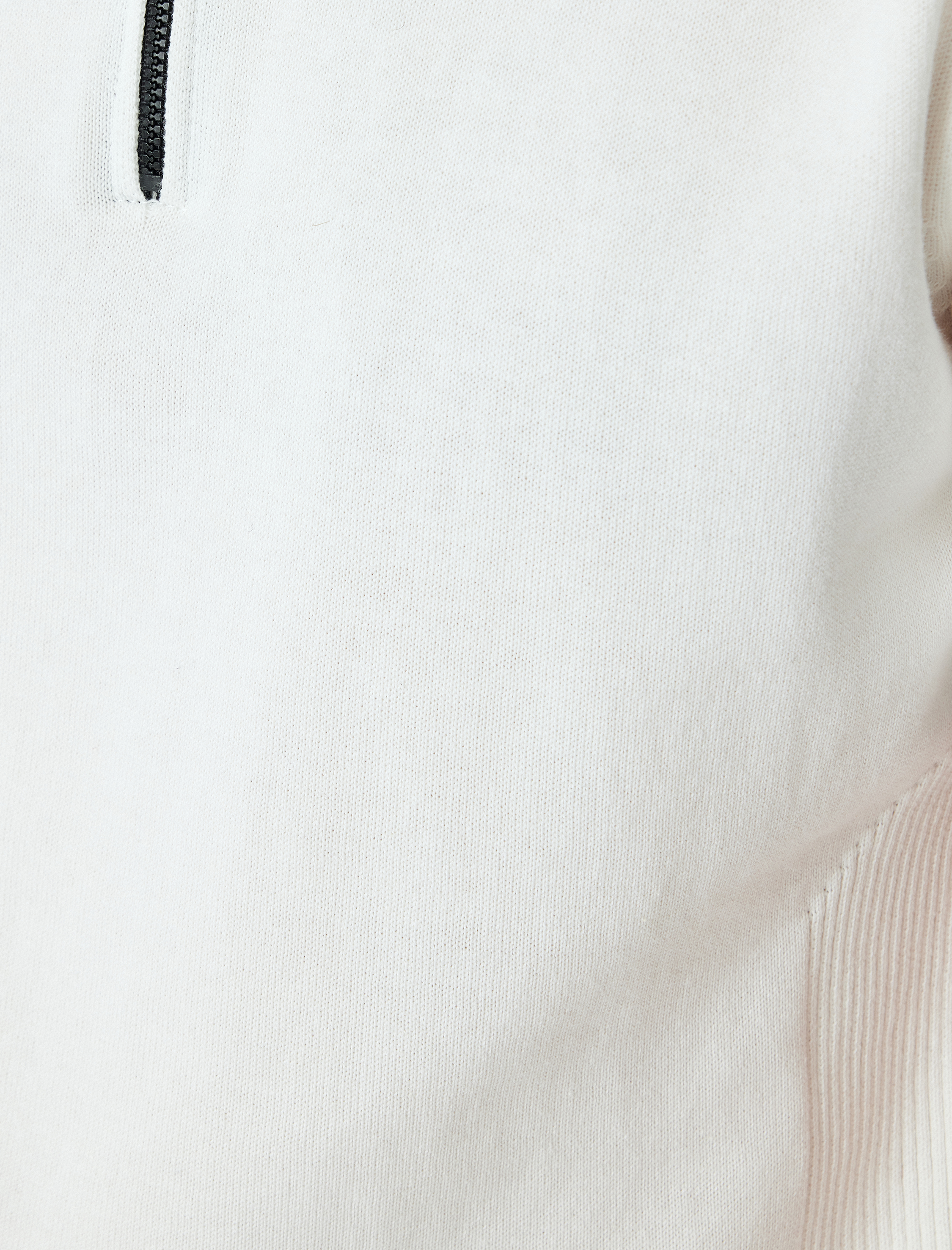   Kısa Kollu Polo Yaka Pamuklu Yarım Fermuarlı Triko Tişört