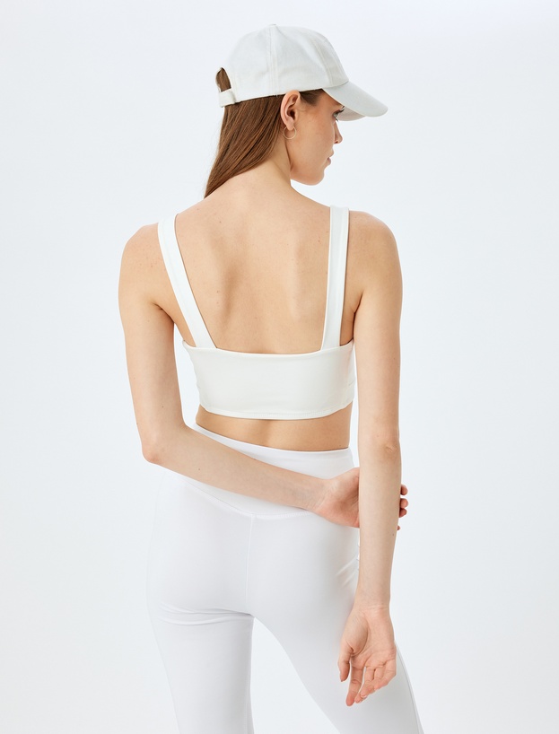 V Yaka Kolsuz Slim Fit Sporcu Sütyeni_3