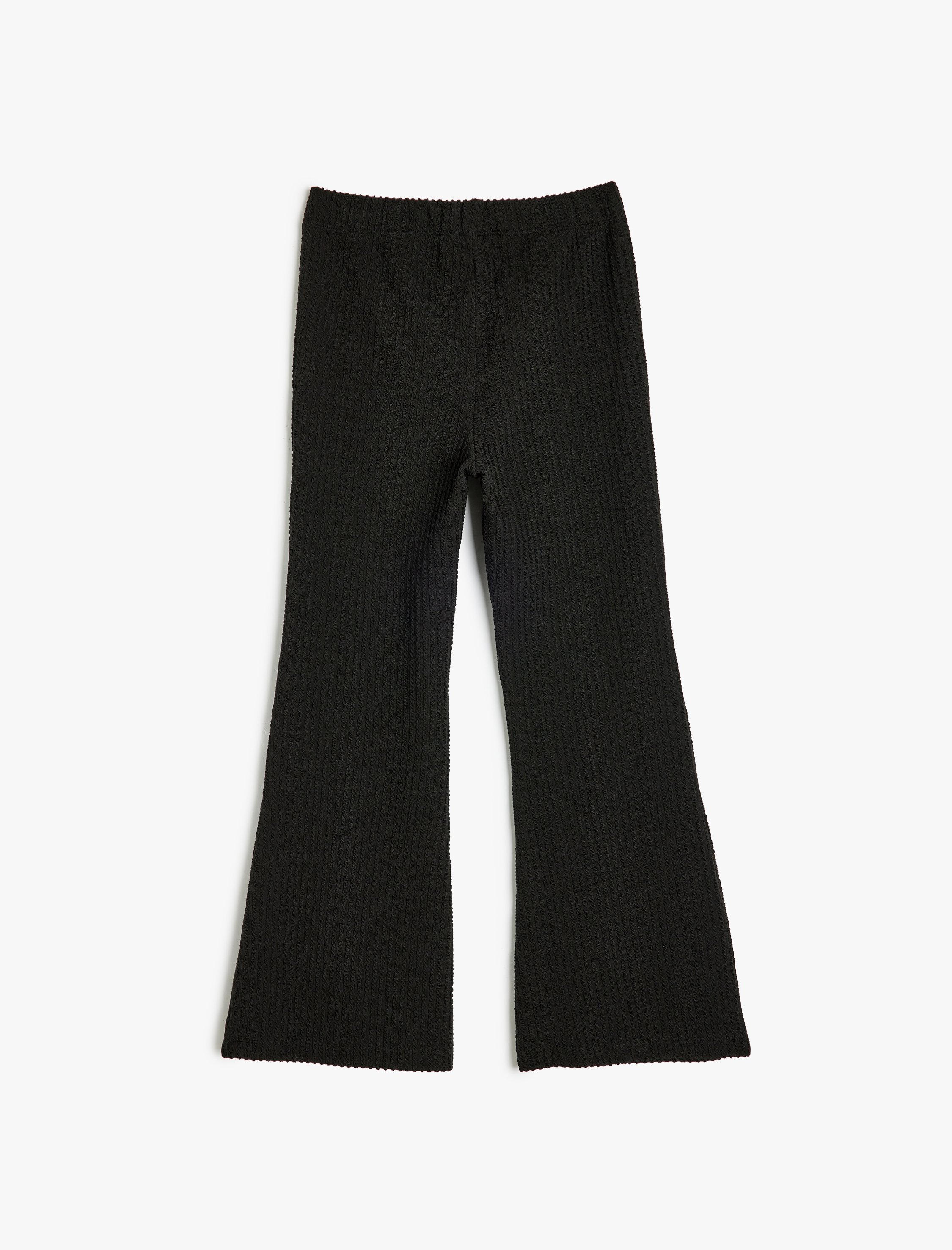  Kız Çocuk Beli Lastikli Rahat Kesim İspanyol Paça Pantolon