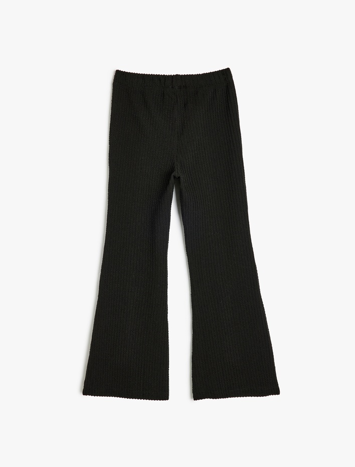 Kız Çocuk Beli Lastikli Rahat Kesim İspanyol Paça Pantolon