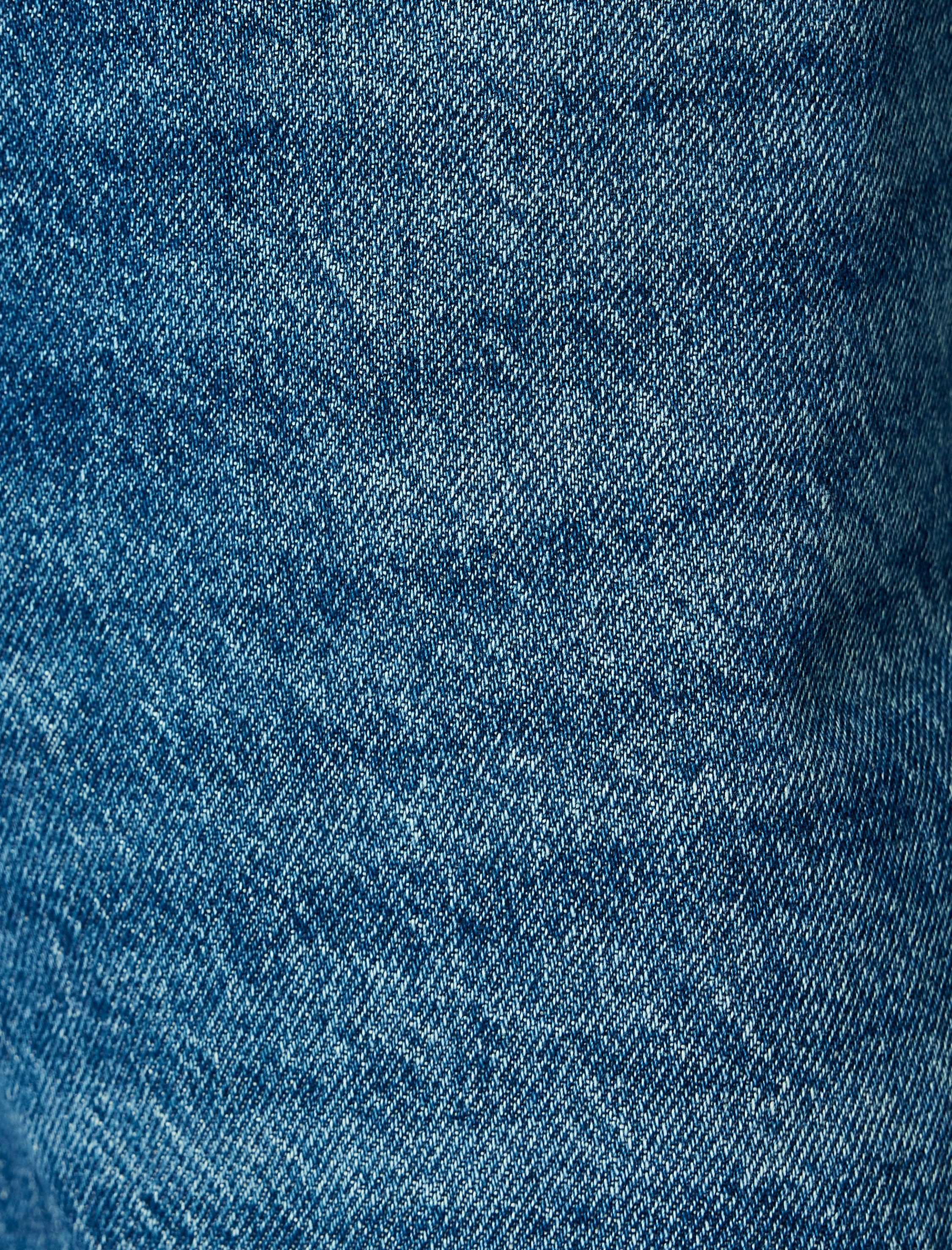   Yüksek Bel Rahat Kalıp Düğmeli Pamuklu Kot Pantolon -  Mom Jean