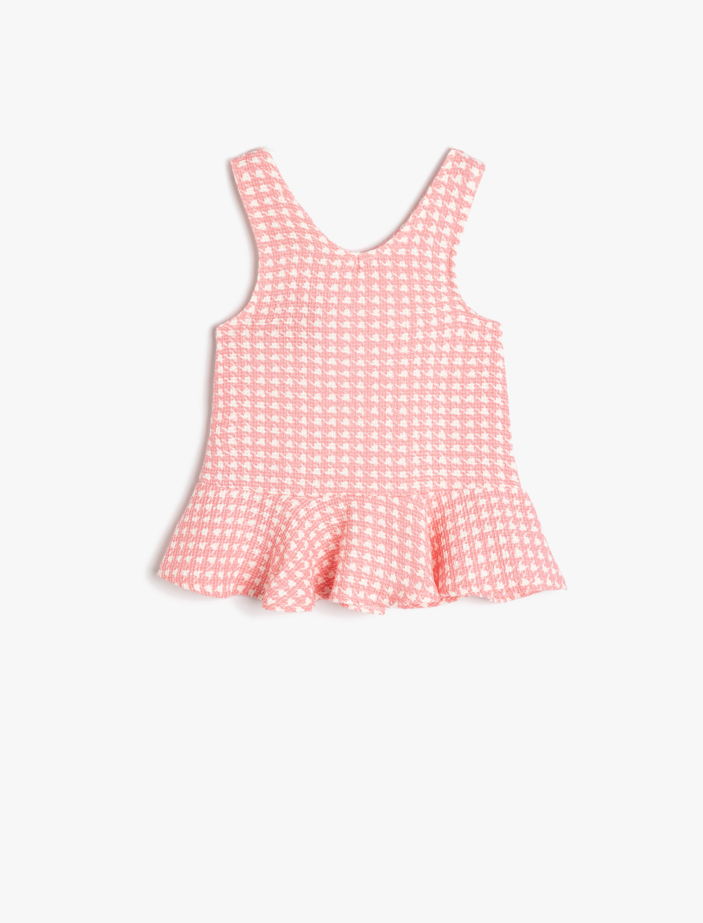  Kız Bebek Cep Detaylı Pamuklu Tüvit Jile Elbise